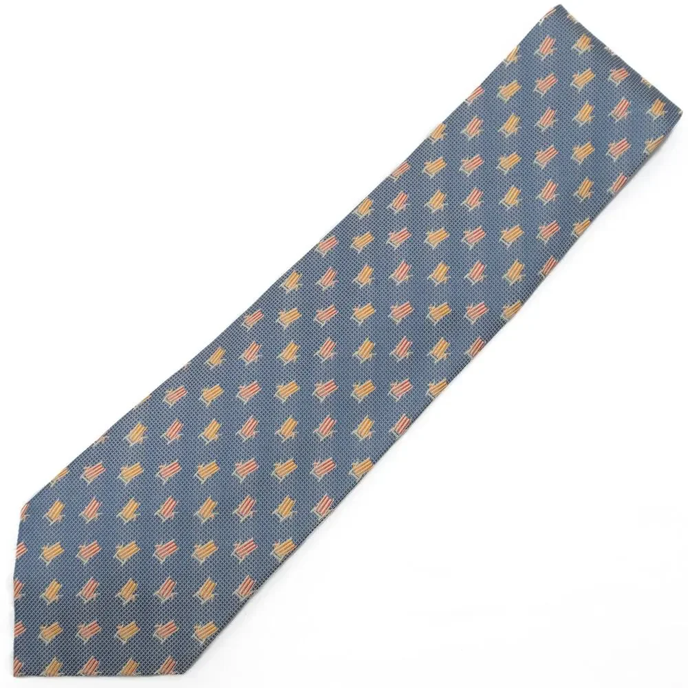 Tommy Bahama Blue Summer 100% Silk Tie